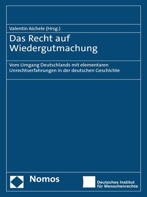 cover image of Das Recht auf Wiedergutmachung